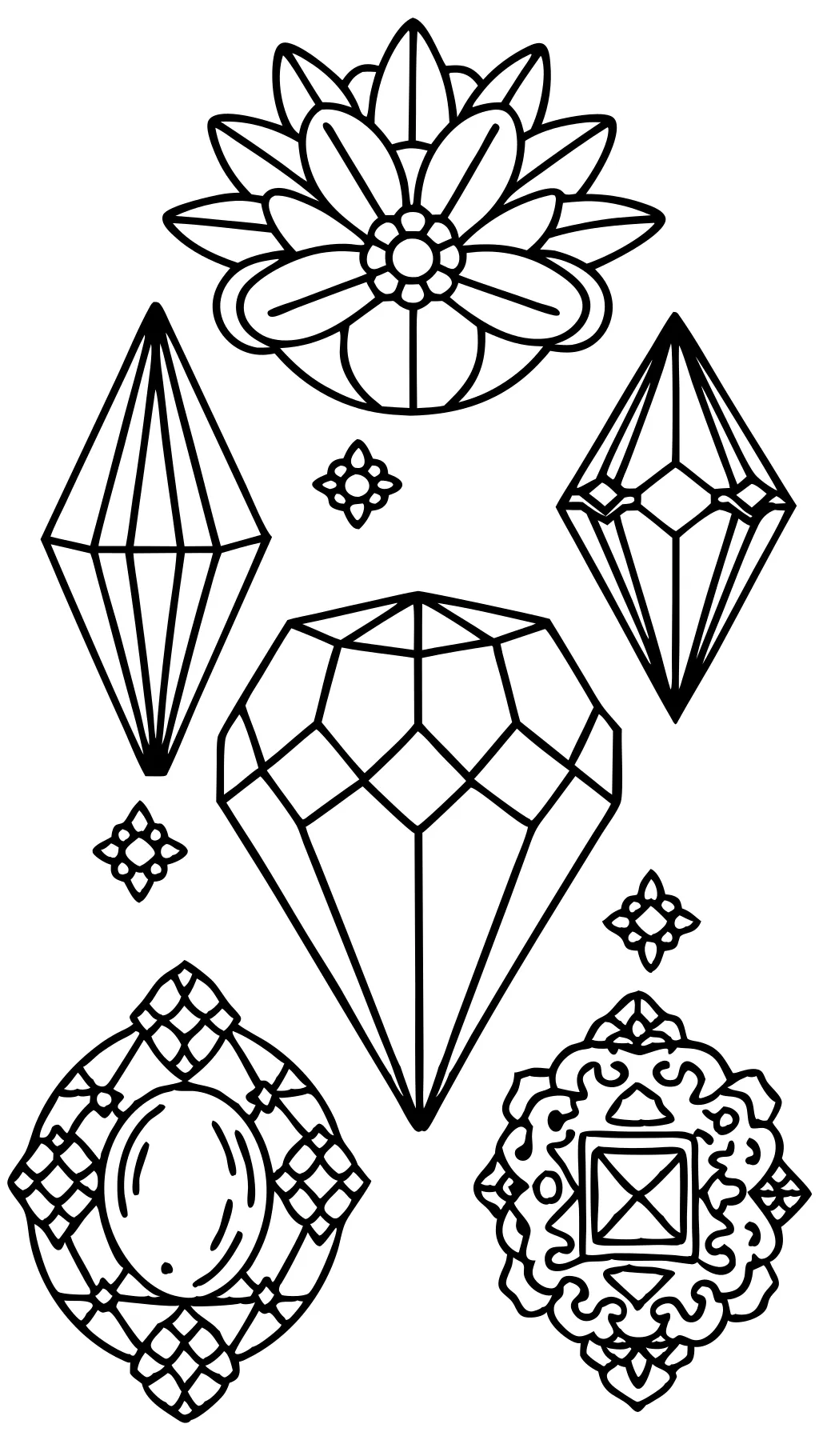 coloring pages of jewels